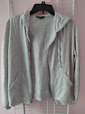 Banana Republic Light Gray Hoodie Jacket